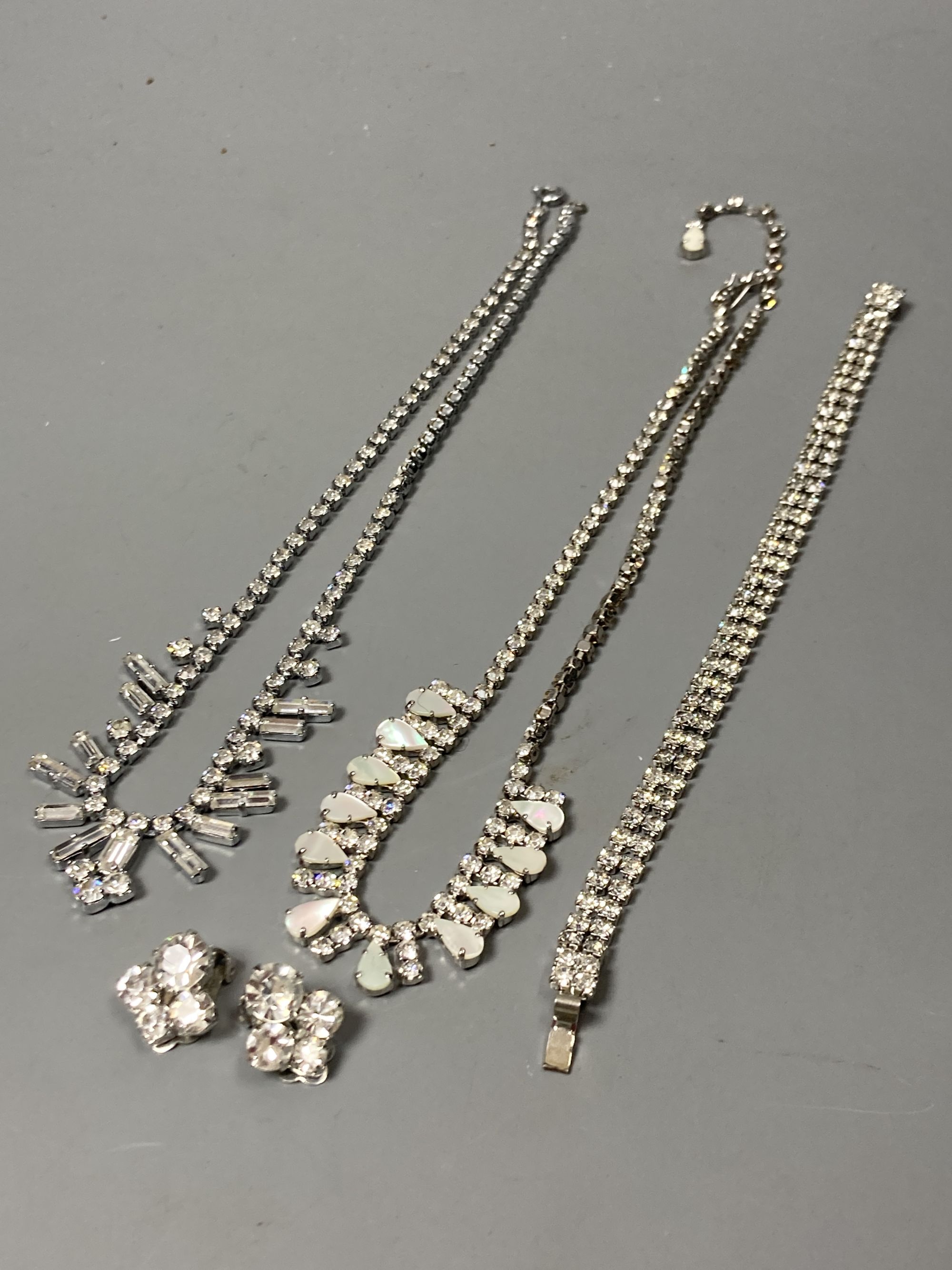A small quantity of paste set jewellery.